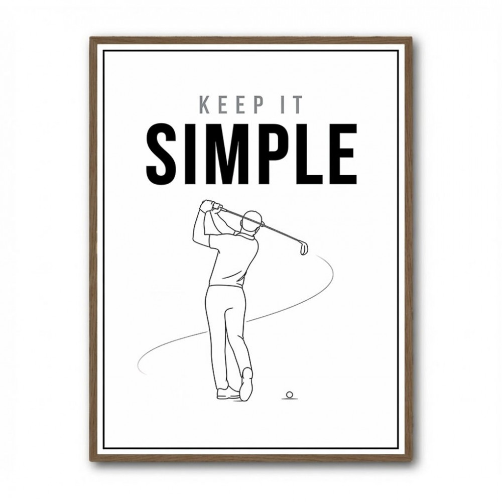 Keep It Simple – Minimal Golf Swing Wall Art