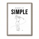 Keep It Simple – Minimal Golf Swing Wall Art