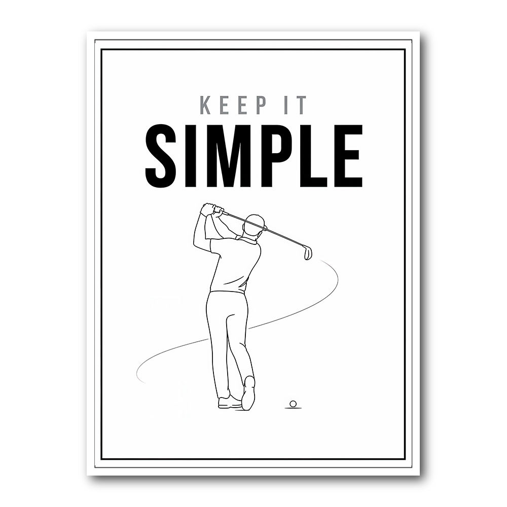 Keep It Simple – Minimal Golf Swing Wall Art