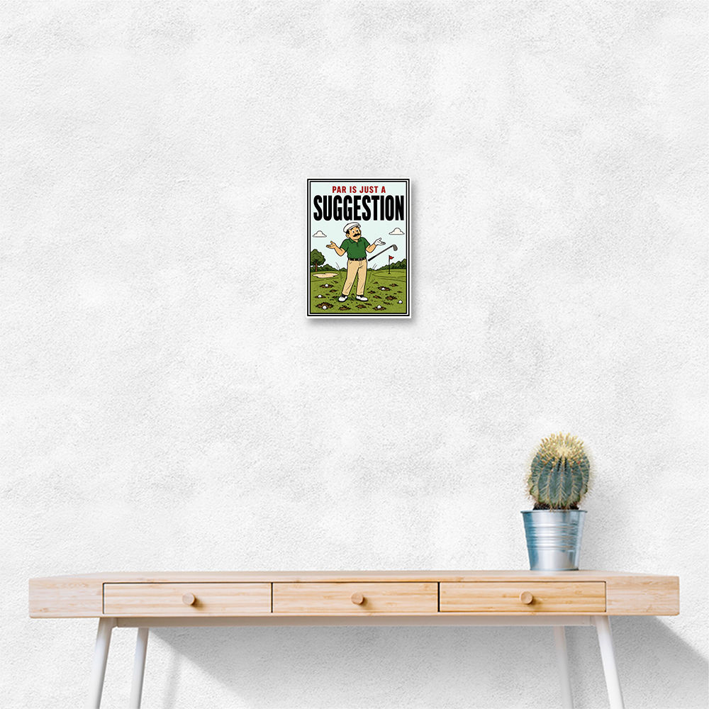 Par Is Just a Suggestion – Humorous Golf Wall Art