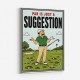 Par Is Just a Suggestion – Humorous Golf Wall Art