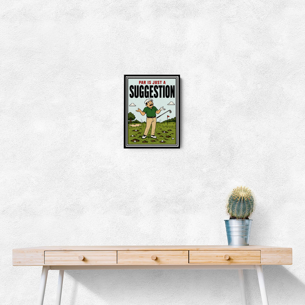 Par Is Just a Suggestion – Humorous Golf Wall Art