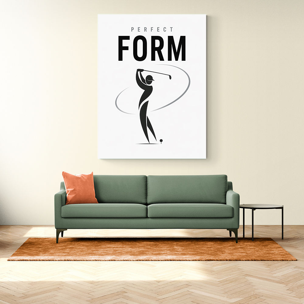 Perfect Form – Golf Swing Silhouette Wall Art
