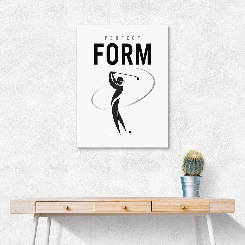 Perfect Form – Golf Swing Silhouette Wall Art