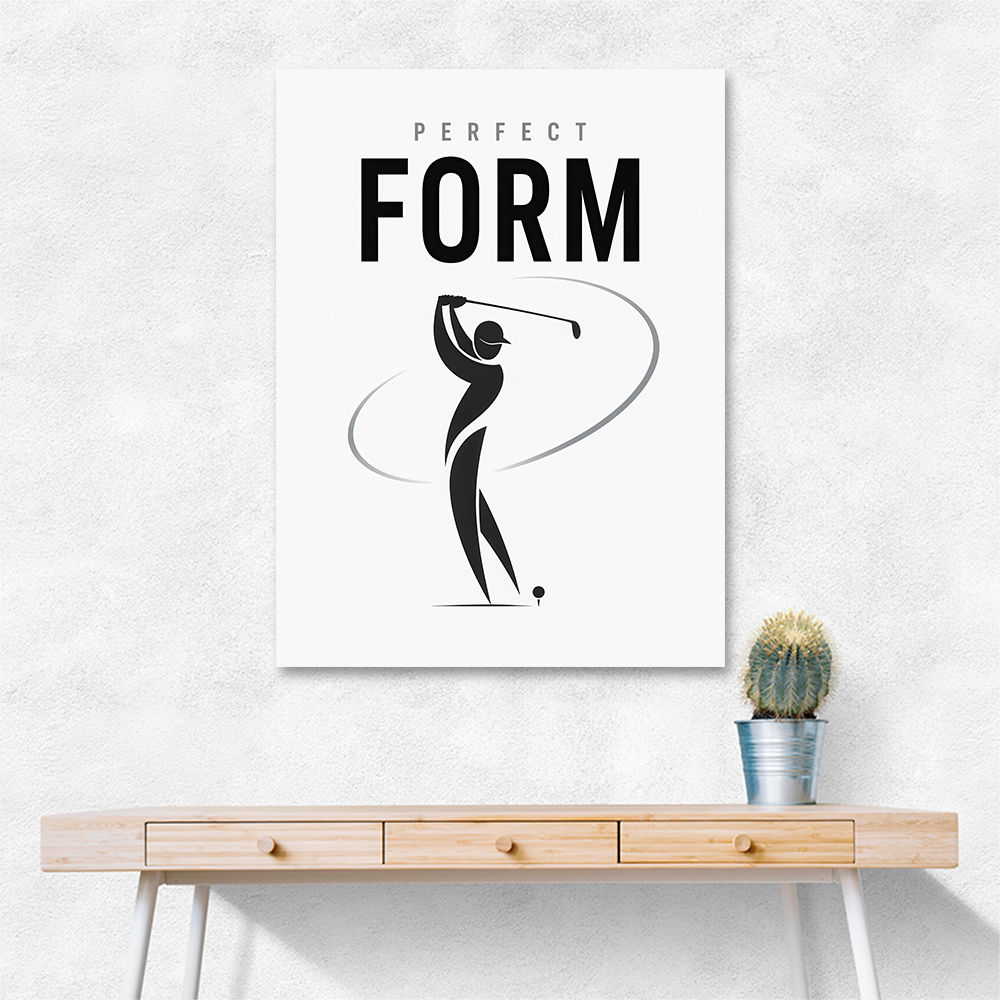 Perfect Form – Golf Swing Silhouette Wall Art