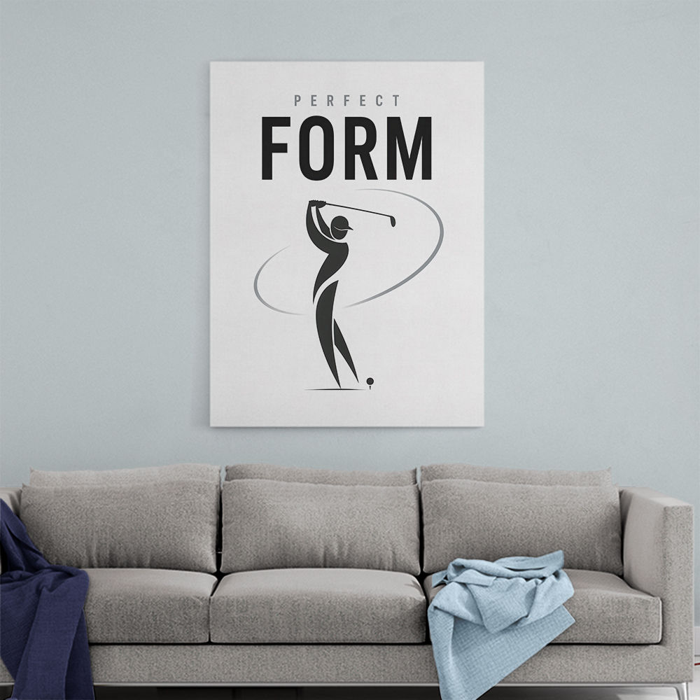 Perfect Form – Golf Swing Silhouette Wall Art