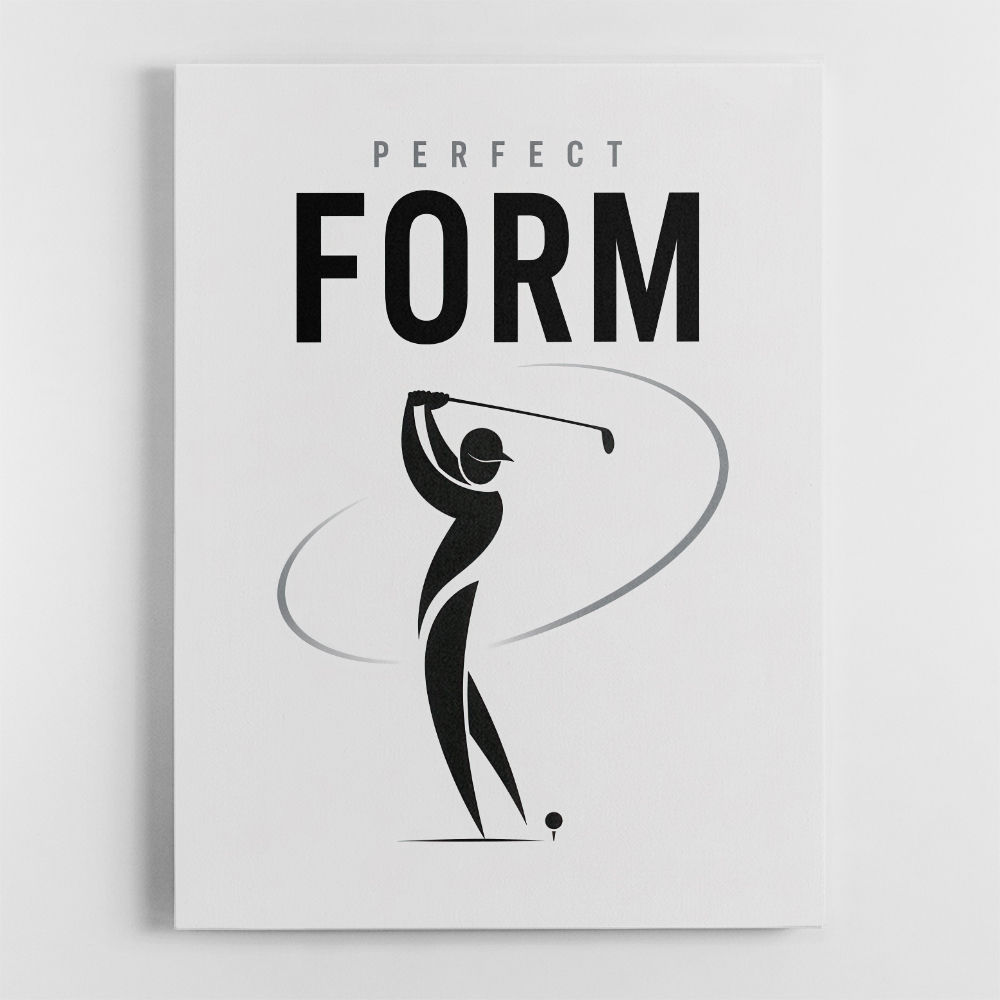 Perfect Form – Golf Swing Silhouette Wall Art