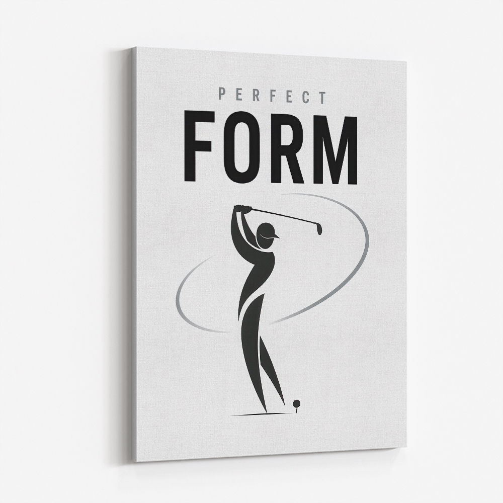 Perfect Form – Golf Swing Silhouette Wall Art