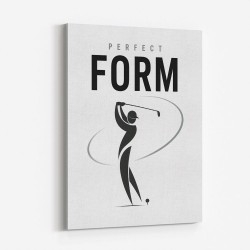 Perfect Form – Golf Swing Silhouette Wall Art