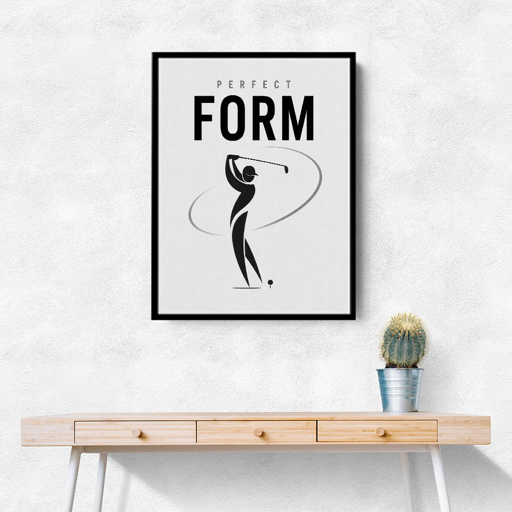Perfect Form – Golf Swing Silhouette Wall Art