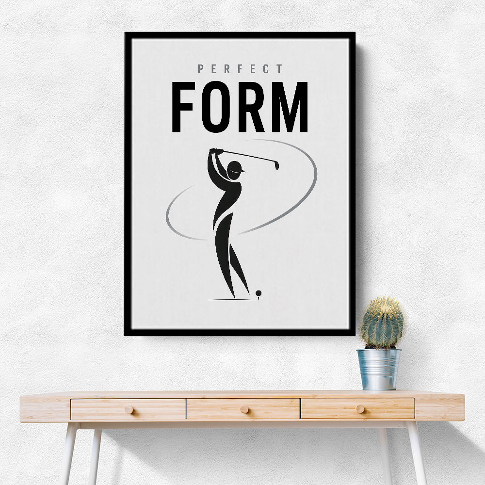 Perfect Form – Golf Swing Silhouette Wall Art