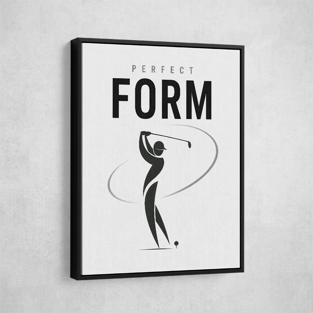 Perfect Form – Golf Swing Silhouette Wall Art
