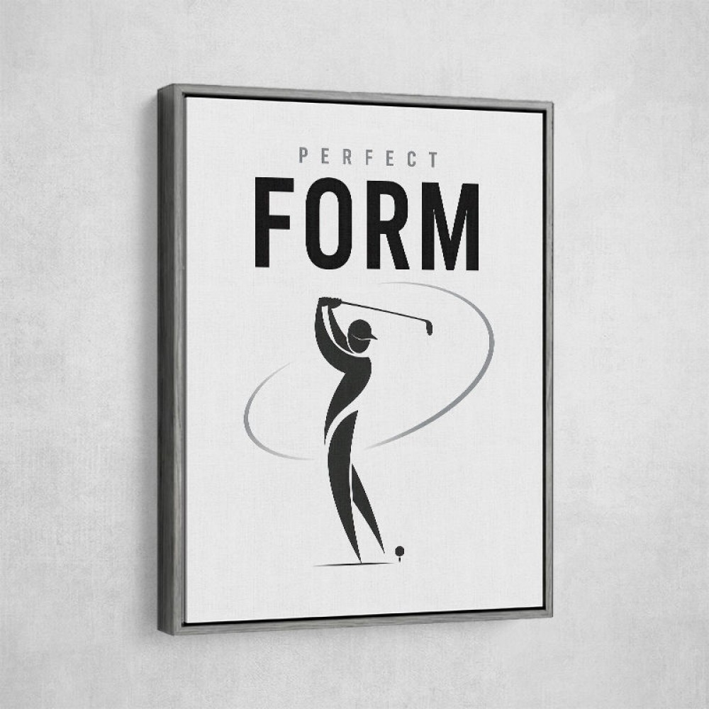 Perfect Form – Golf Swing Silhouette Wall Art