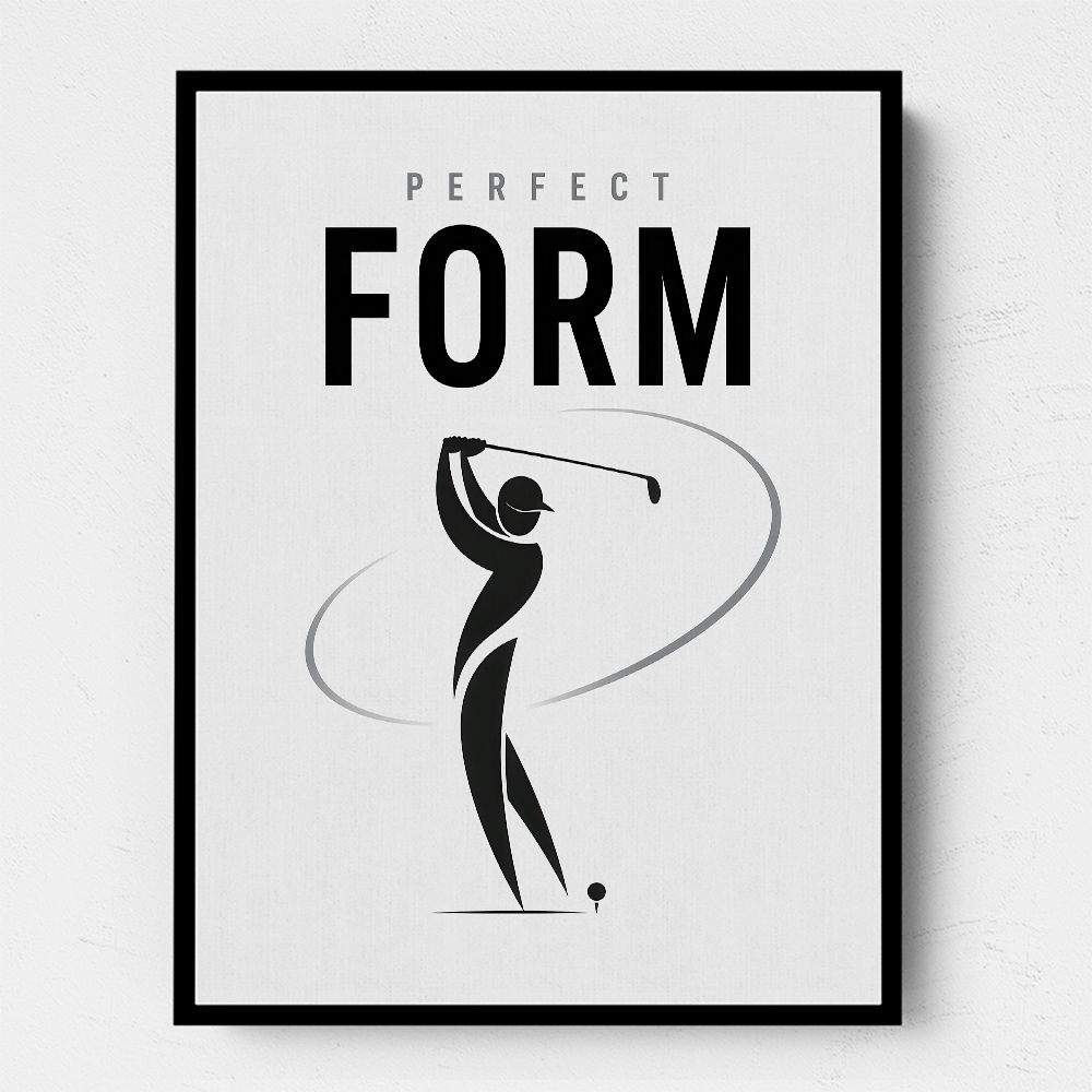 Perfect Form – Golf Swing Silhouette Wall Art