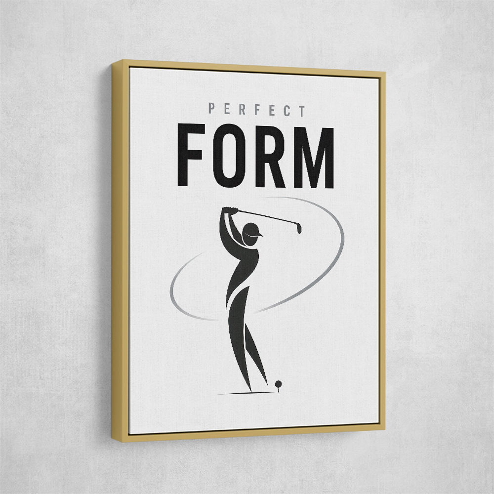 Perfect Form – Golf Swing Silhouette Wall Art