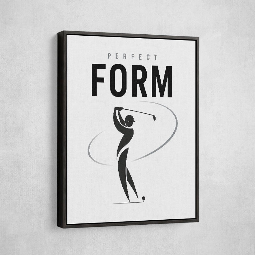 Perfect Form – Golf Swing Silhouette Wall Art