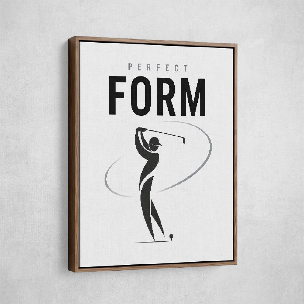 Perfect Form – Golf Swing Silhouette Wall Art