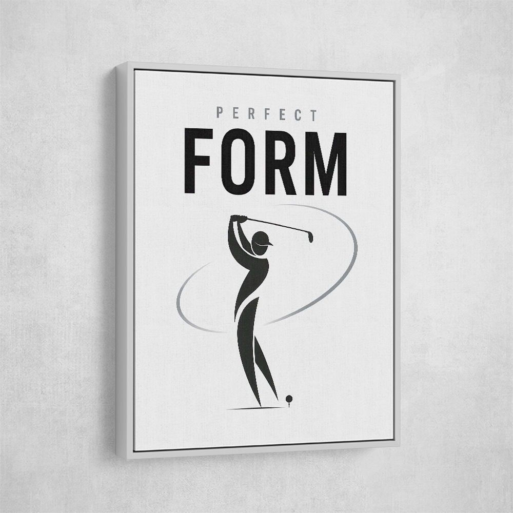 Perfect Form – Golf Swing Silhouette Wall Art