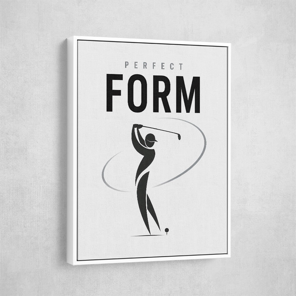 Perfect Form – Golf Swing Silhouette Wall Art