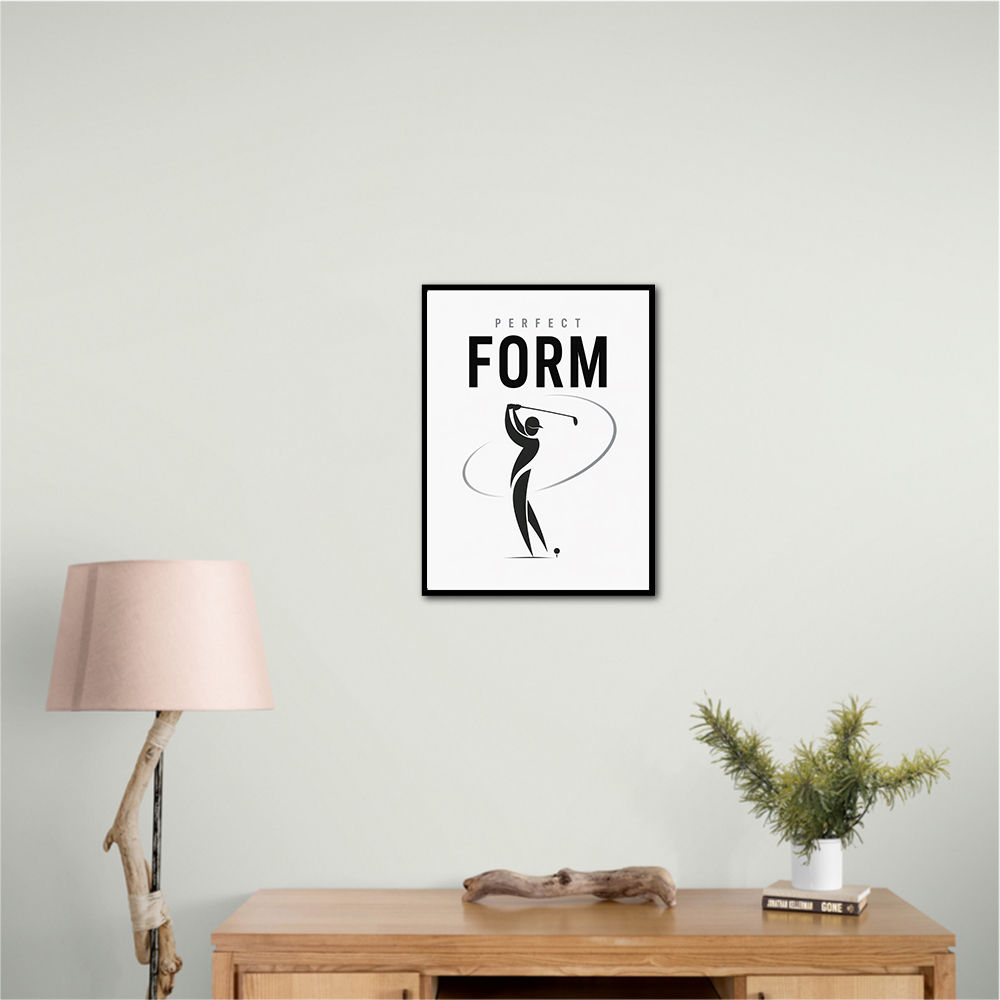 Perfect Form – Golf Swing Silhouette Wall Art