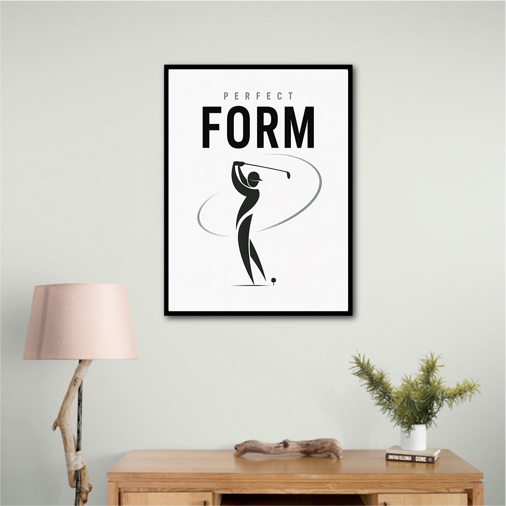 Perfect Form – Golf Swing Silhouette Wall Art