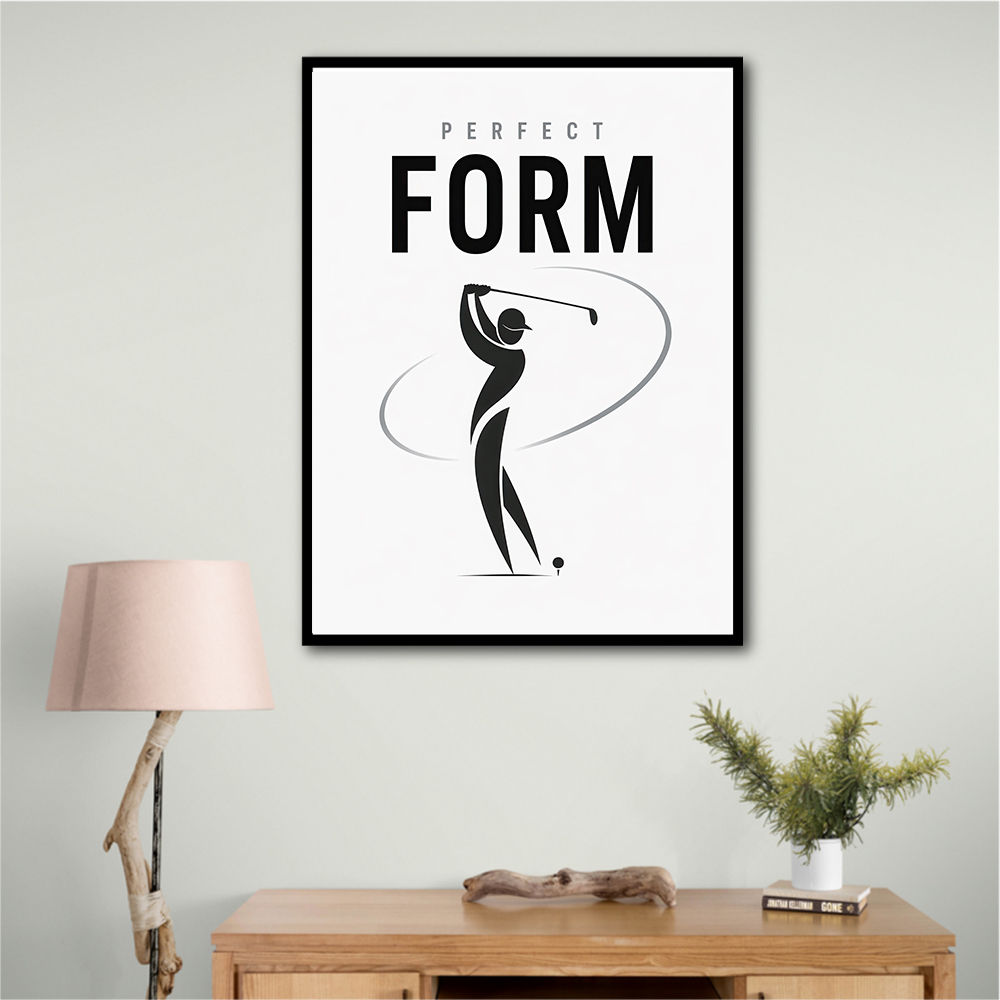 Perfect Form – Golf Swing Silhouette Wall Art
