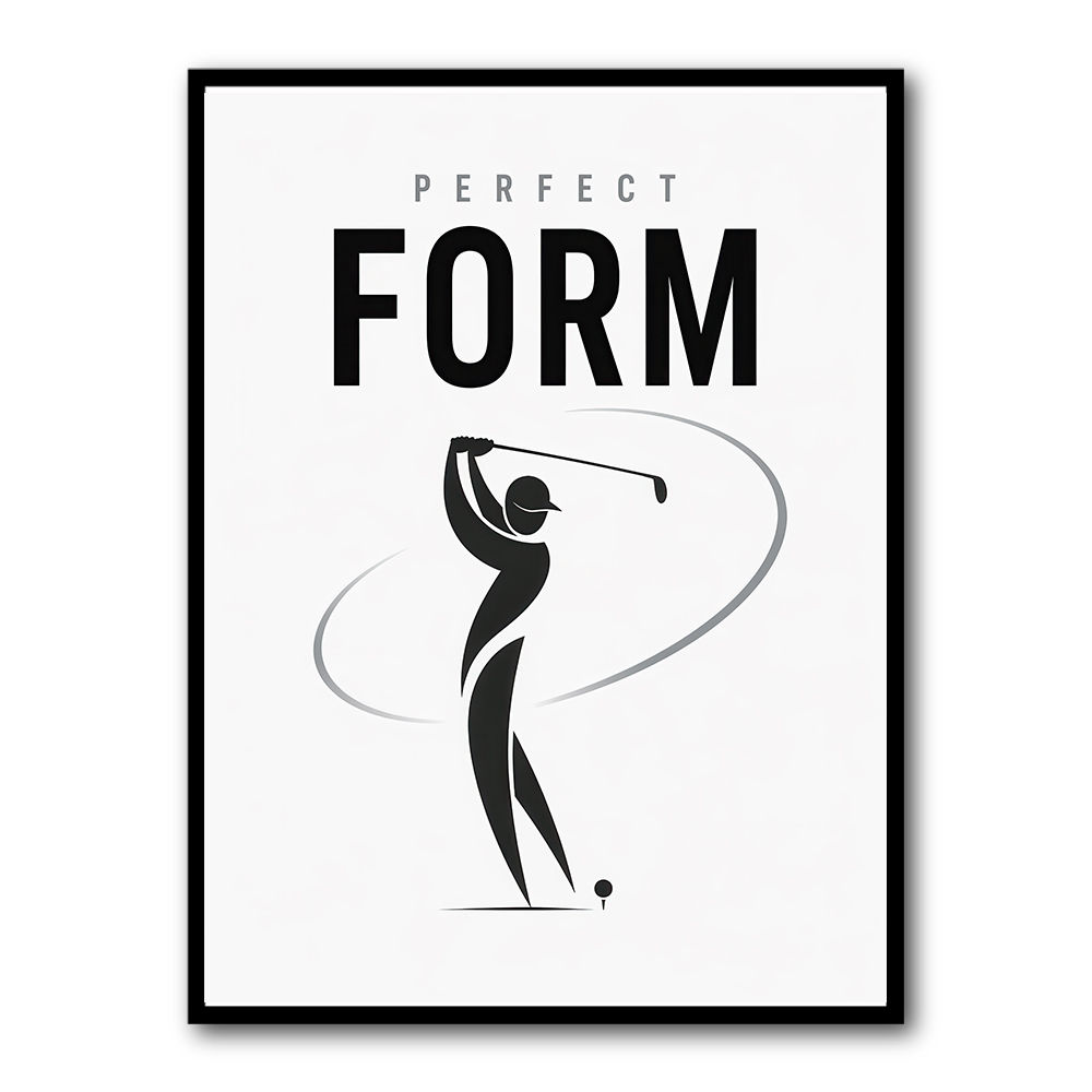 Perfect Form – Golf Swing Silhouette Wall Art