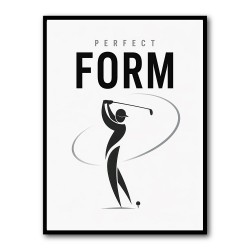 Perfect Form – Golf Swing Silhouette Wall Art