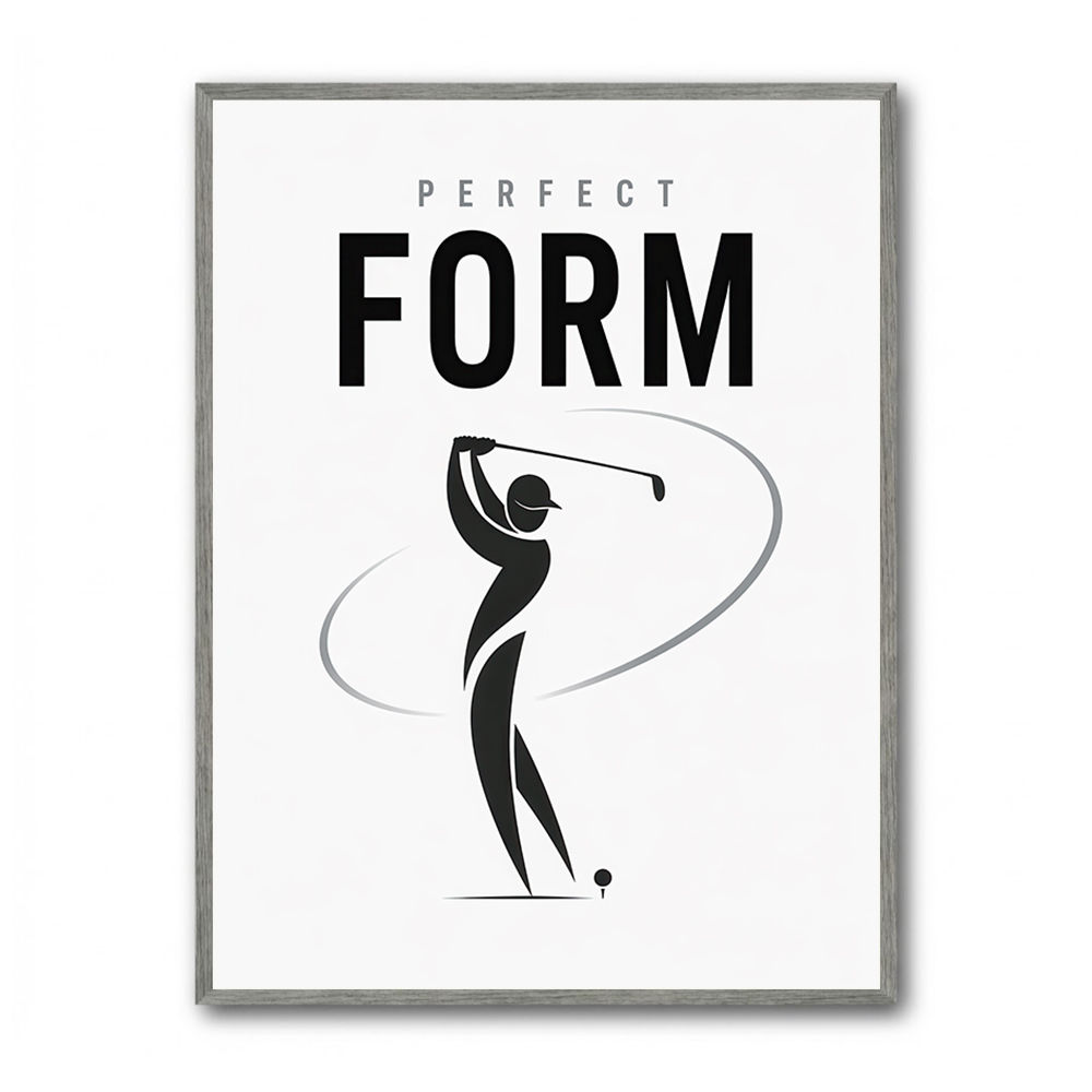 Perfect Form – Golf Swing Silhouette Wall Art