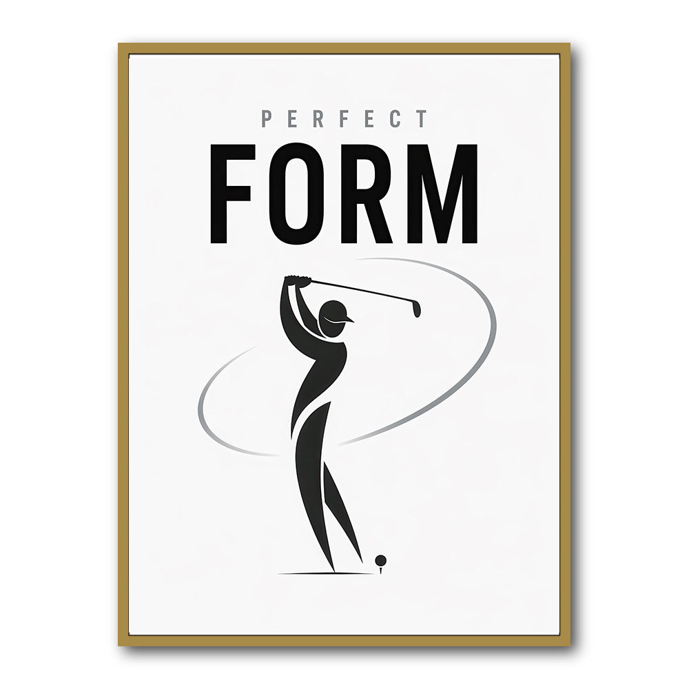 Perfect Form – Golf Swing Silhouette Wall Art