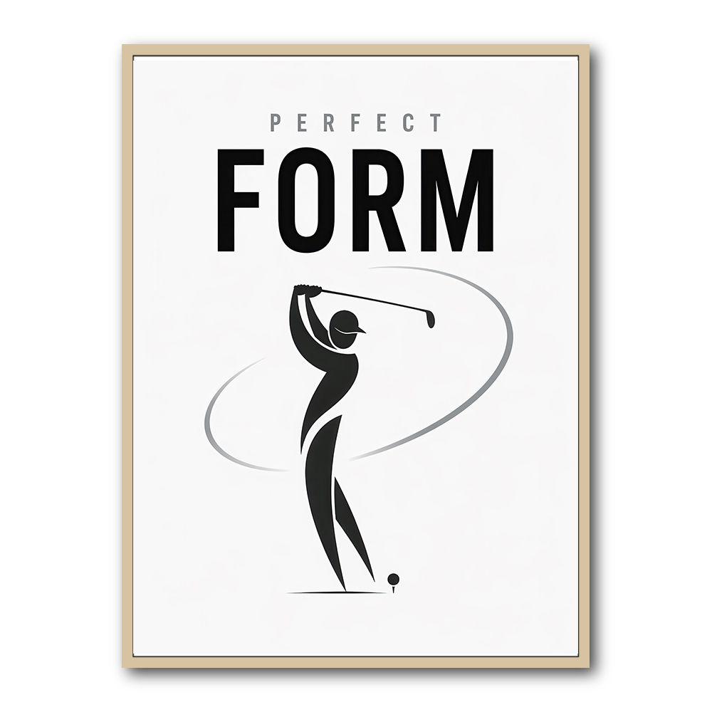 Perfect Form – Golf Swing Silhouette Wall Art