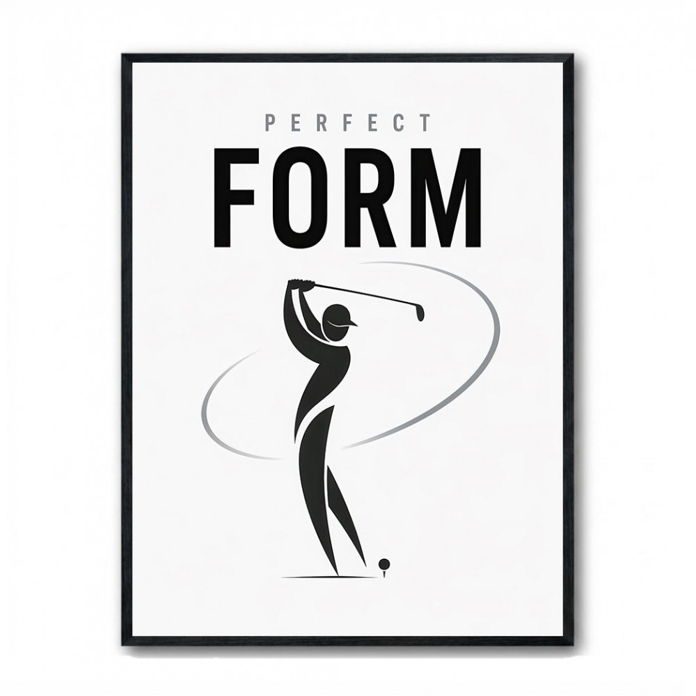 Perfect Form – Golf Swing Silhouette Wall Art