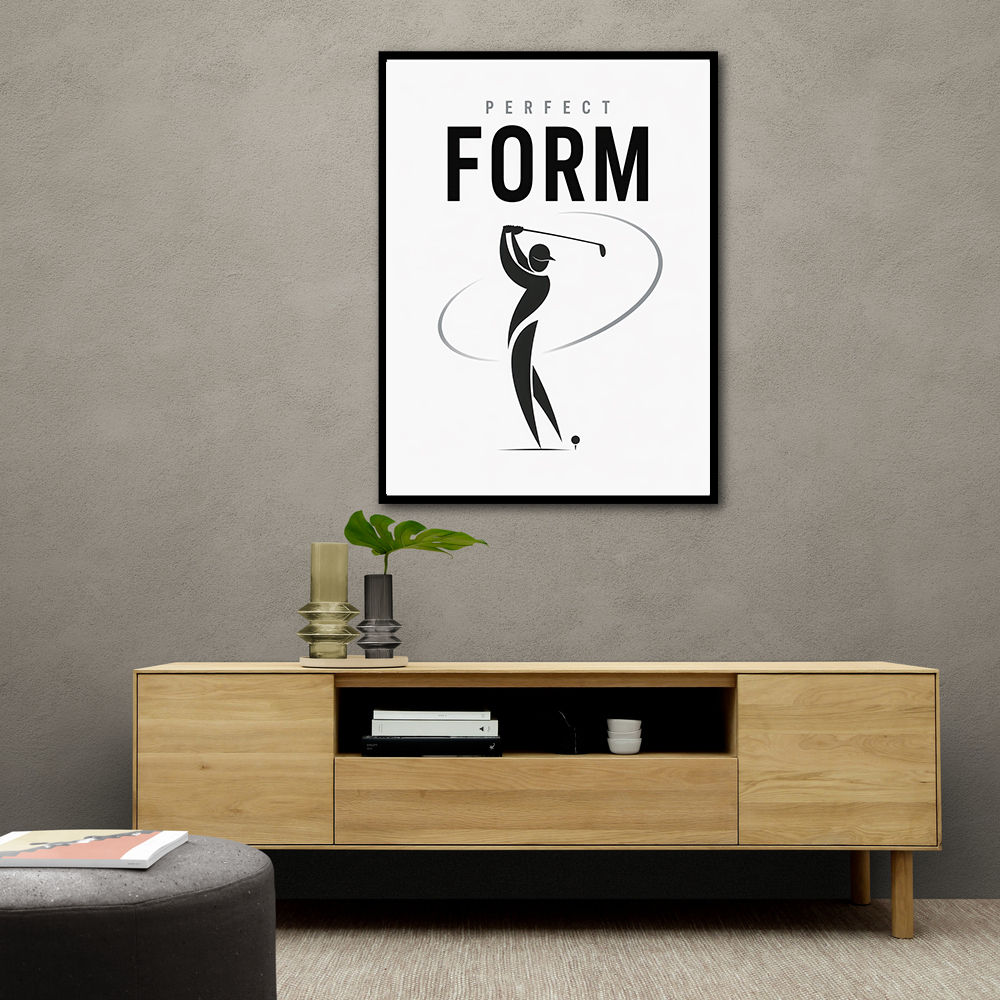 Perfect Form – Golf Swing Silhouette Wall Art