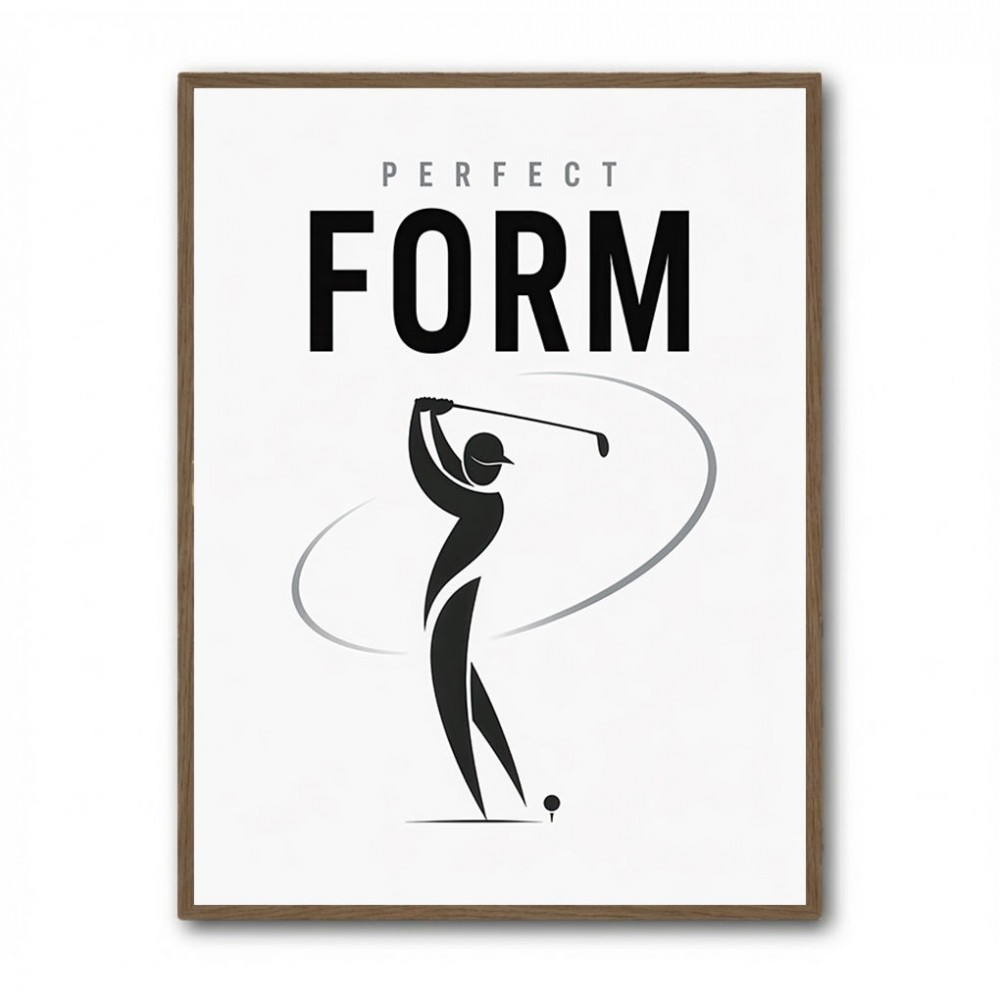 Perfect Form – Golf Swing Silhouette Wall Art