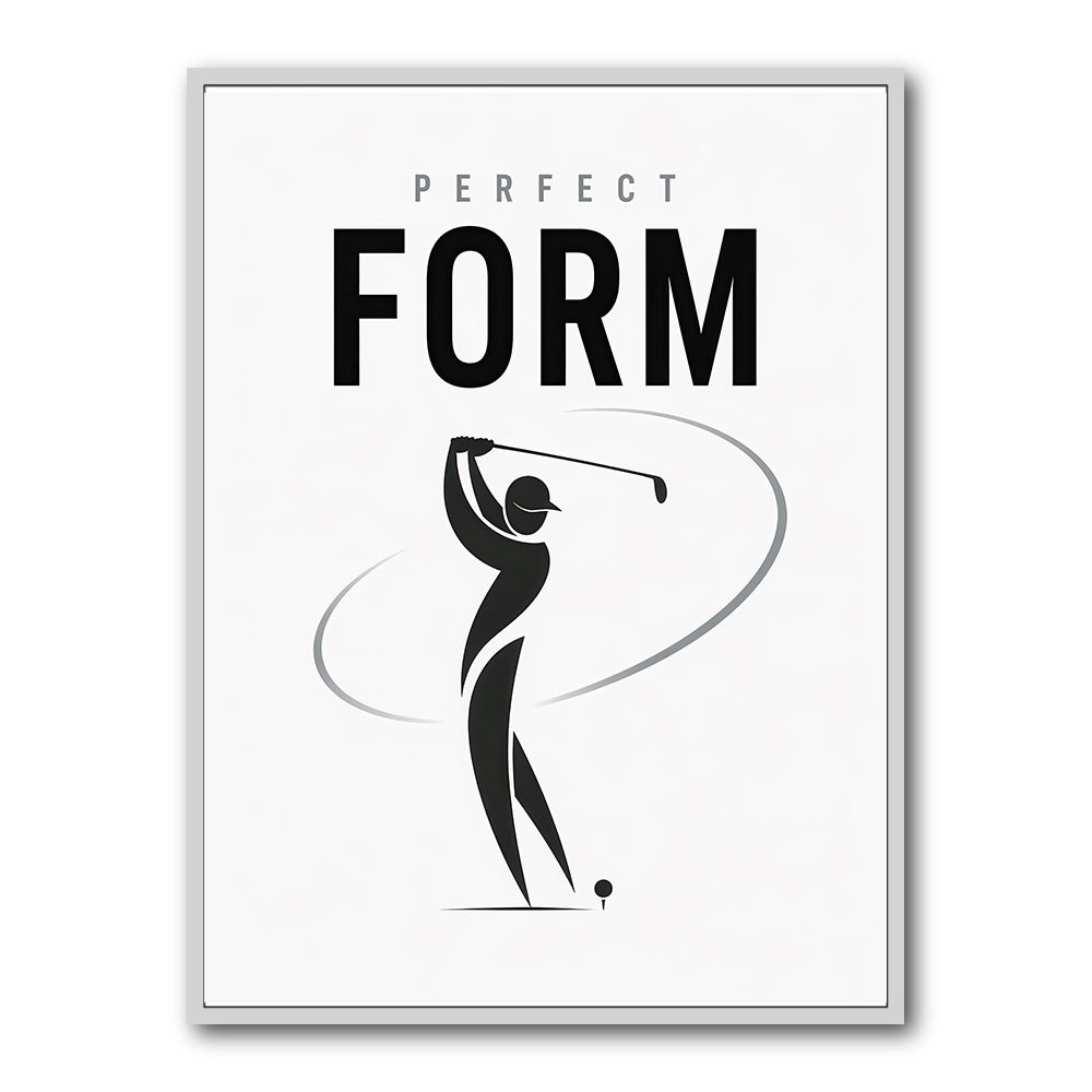 Perfect Form – Golf Swing Silhouette Wall Art