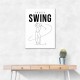 Smooth Swing – Minimal Golf Motion Wall Art