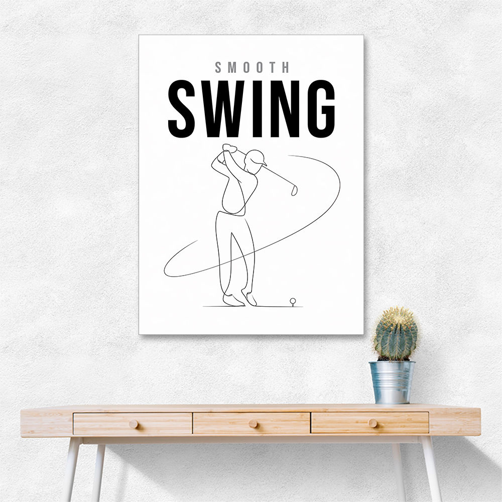 Smooth Swing – Minimal Golf Motion Wall Art