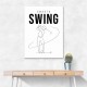 Smooth Swing – Minimal Golf Motion Wall Art