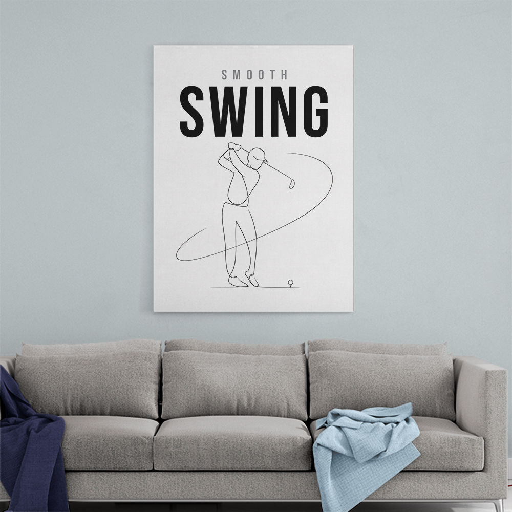 Smooth Swing – Minimal Golf Motion Wall Art
