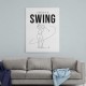 Smooth Swing – Minimal Golf Motion Wall Art