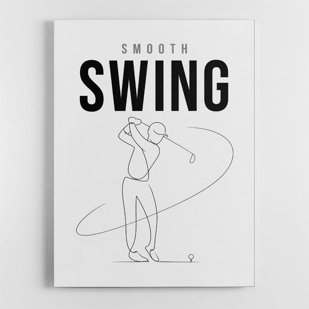 Smooth Swing – Minimal Golf Motion Wall Art