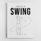 Smooth Swing – Minimal Golf Motion Wall Art