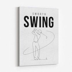 Smooth Swing – Minimal Golf Motion Wall Art