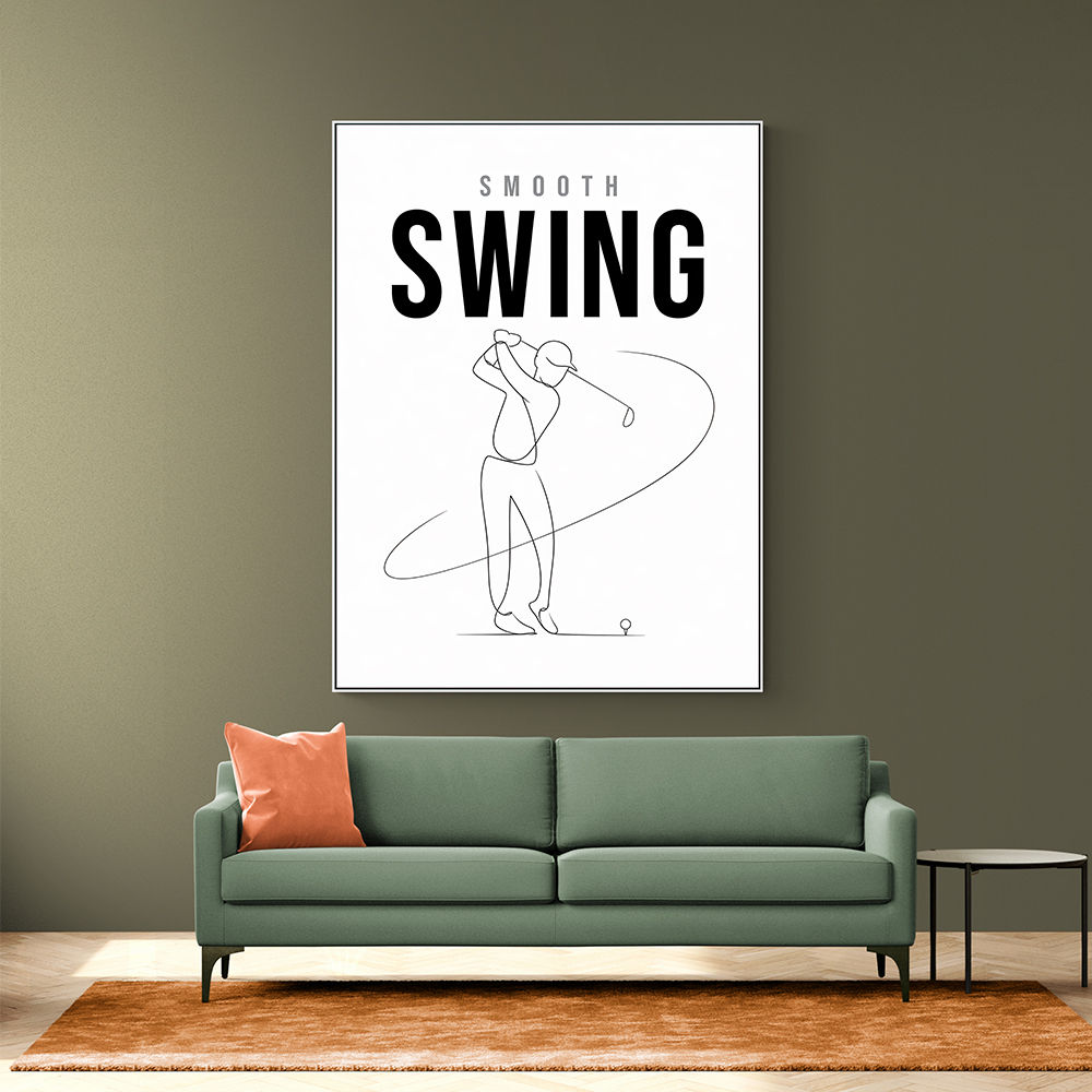 Smooth Swing – Minimal Golf Motion Wall Art