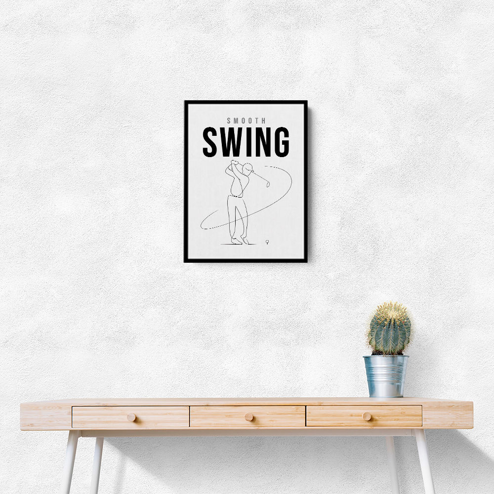 Smooth Swing – Minimal Golf Motion Wall Art
