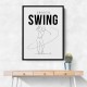 Smooth Swing – Minimal Golf Motion Wall Art