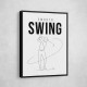 Smooth Swing – Minimal Golf Motion Wall Art