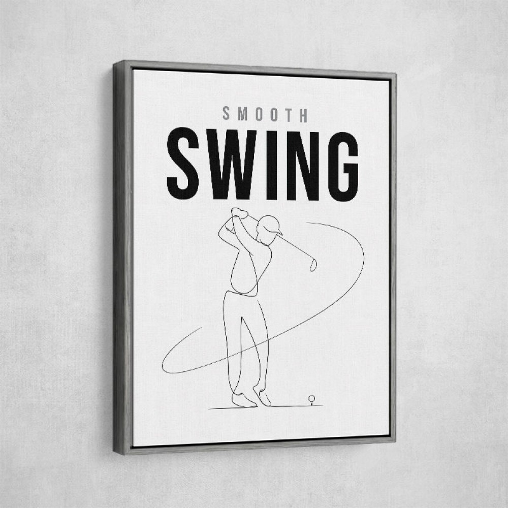 Smooth Swing – Minimal Golf Motion Wall Art