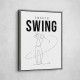 Smooth Swing – Minimal Golf Motion Wall Art