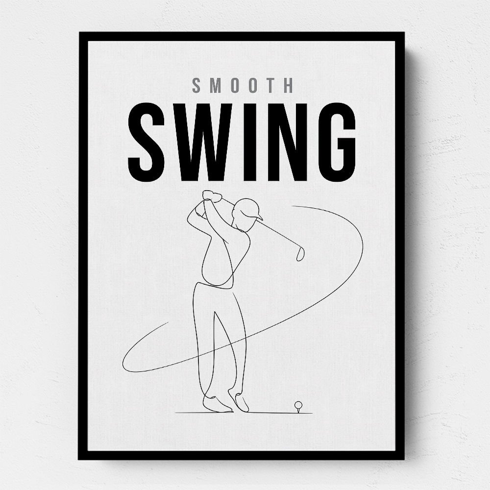 Smooth Swing – Minimal Golf Motion Wall Art